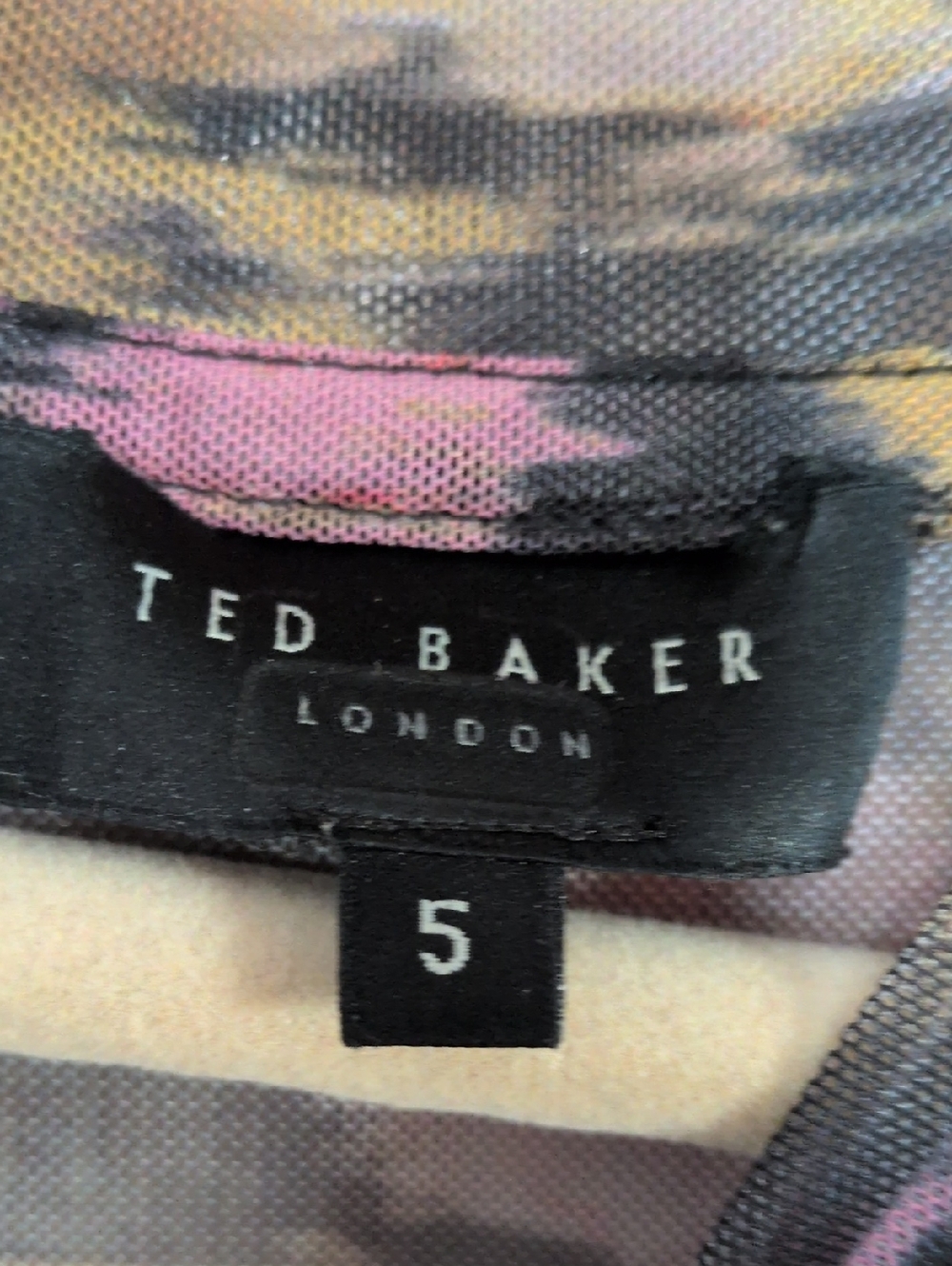 Tiloula Dress TED BAKER Long Sleeve Floral Size EU 5/US 12 - Picture 9 of 9